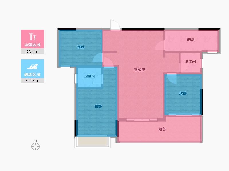 贵州省-遵义市-丽地鳛悦府-98.00-户型库-动静分区