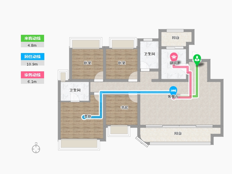 重庆-重庆市-中粮天悦壹号-107.42-户型库-动静线