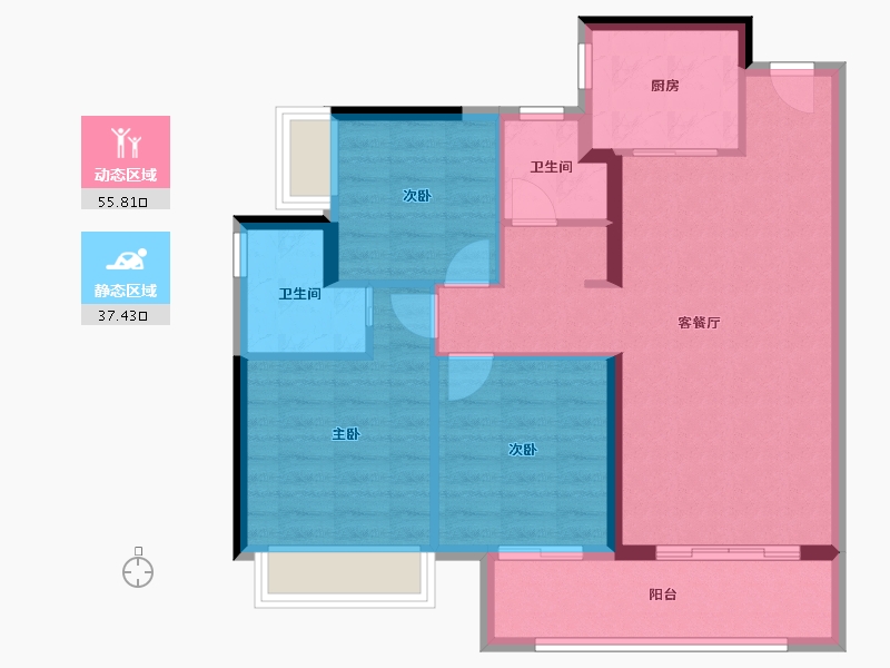 广东省-惠州市-君逸府-84.01-户型库-动静分区