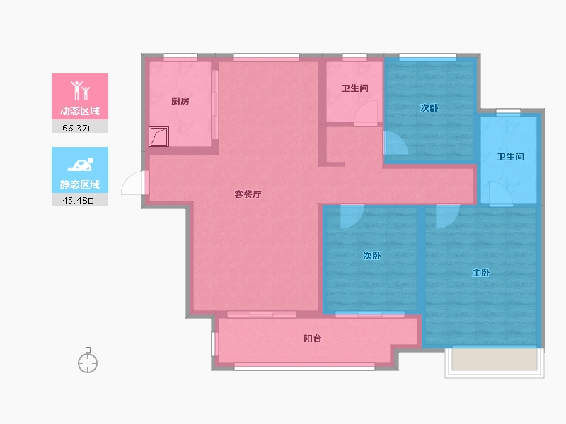 江苏省-徐州市-绿地运河小镇-100.01-户型库-动静分区