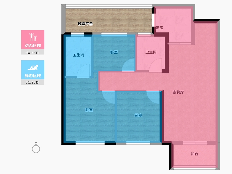 福建省-泉州市-世茂璀璨公园-71.20-户型库-动静分区