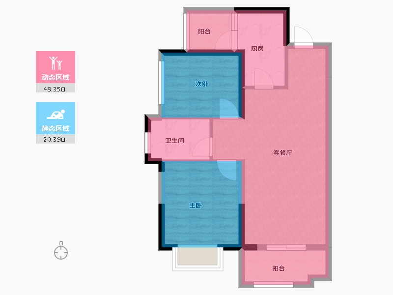 四川省-眉山市-黄龙溪谷-61.00-户型库-动静分区