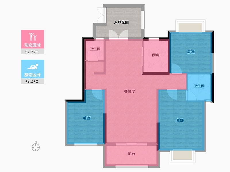 云南省-玉溪市-元江悦府-92.69-户型库-动静分区