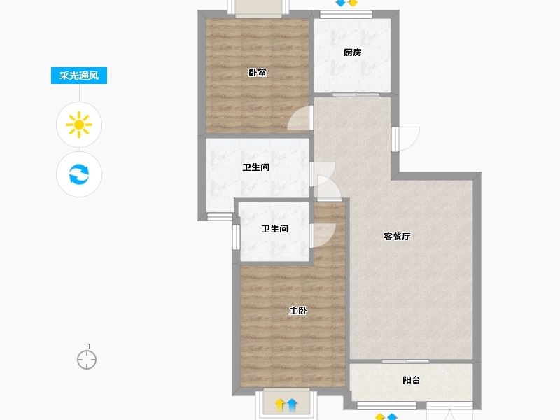 上海-上海市-好世凤凰城-90.00-户型库-采光通风