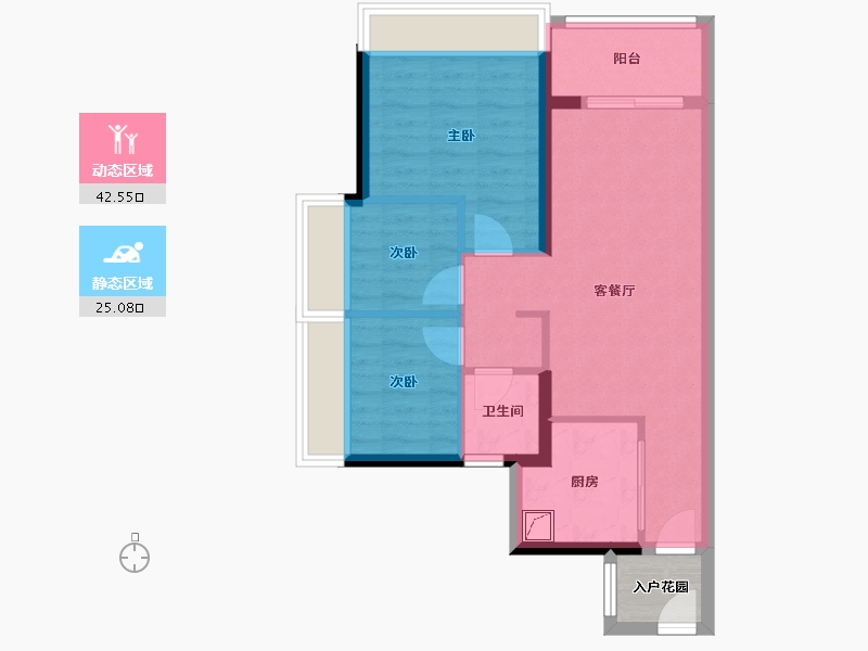 广东省-广州市-五矿招商江天际-62.40-户型库-动静分区