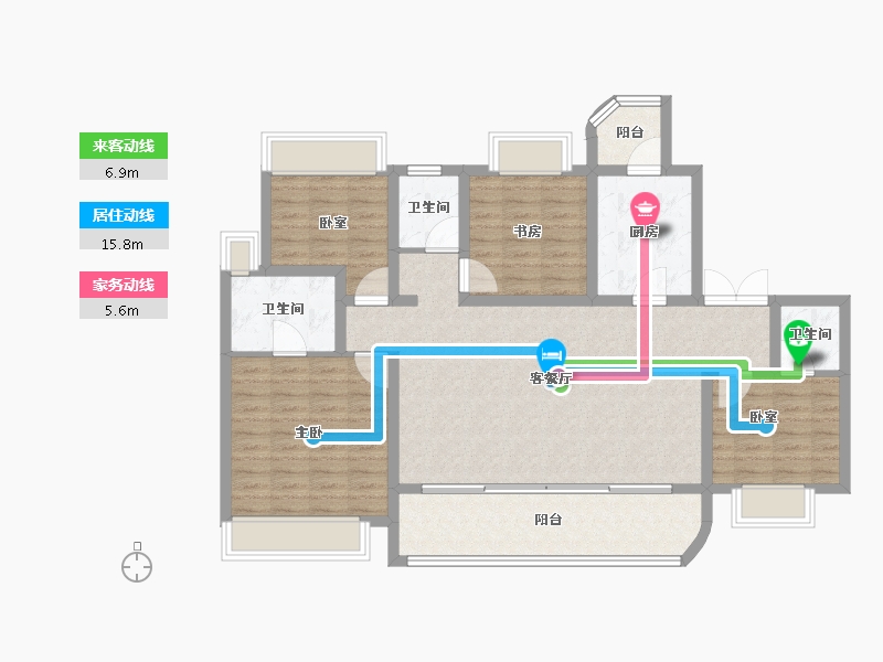 重庆-重庆市-中粮天悦壹号-114.40-户型库-动静线