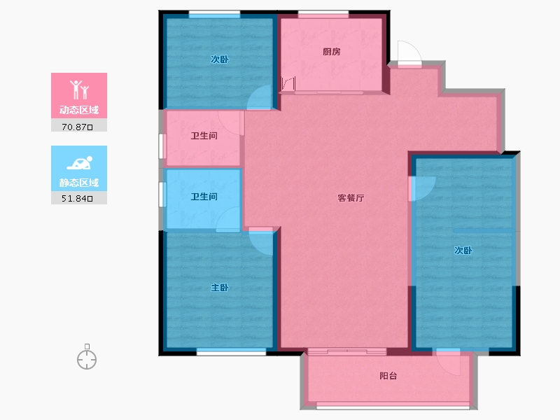 江苏省-镇江市-蓝城·桂语兰庭-111.20-户型库-动静分区