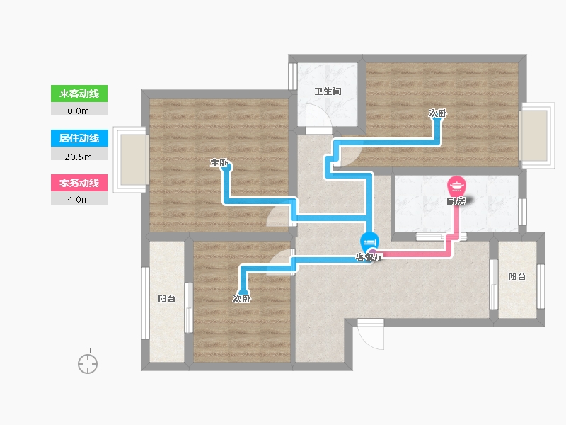 江苏省-淮安市-世纪佳苑-82.00-户型库-动静线