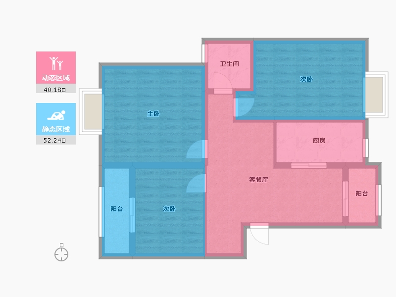 江苏省-淮安市-世纪佳苑-82.00-户型库-动静分区