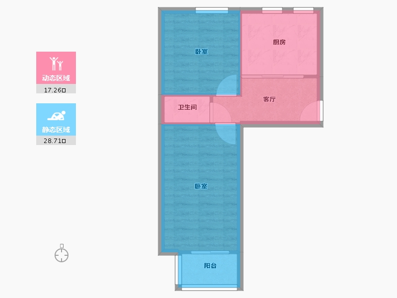 北京-北京市-六里屯北里-46.10-户型库-动静分区