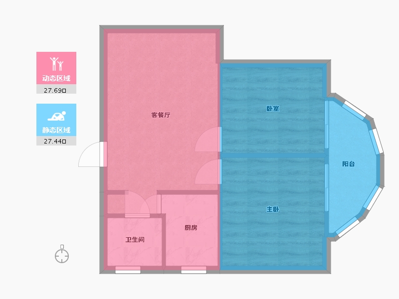 四川省-成都市-总府花园-68.00-户型库-动静分区