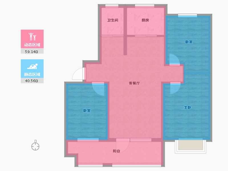 山东省-日照市-高新颐和学府-88.80-户型库-动静分区