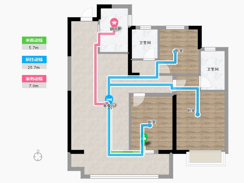 山东省-济南市-济南龙湖天越-92.03-户型库-动静线