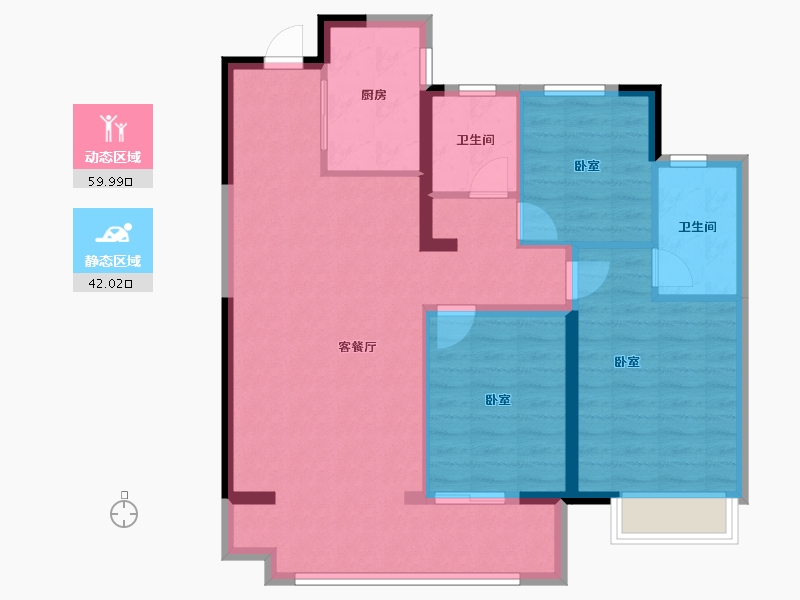 山东省-济南市-济南龙湖天越-92.03-户型库-动静分区