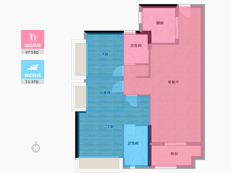 广东省-河源市-美的城-95.00-户型库-动静分区