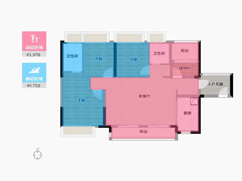 广东省-广州市-时代龙湖天著-96.80-户型库-动静分区