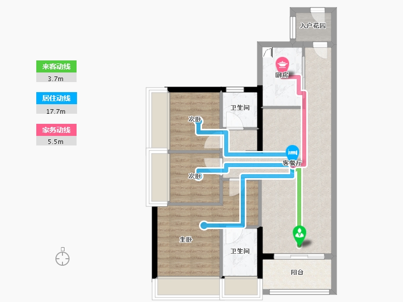 广东省-广州市-五矿招商江天际-70.40-户型库-动静线