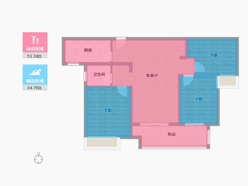 江苏省-徐州市-绿地运河小镇-78.40-户型库-动静分区