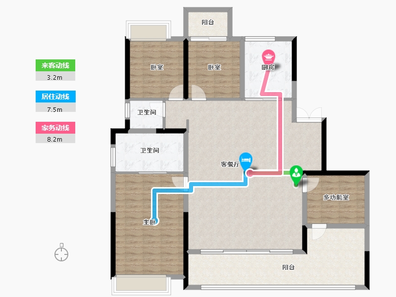 湖南省-长沙市-绿城招商·桂语雲峯-143.78-户型库-动静线