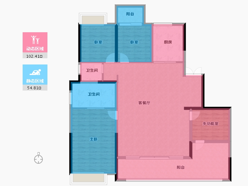 湖南省-长沙市-绿城招商·桂语雲峯-143.78-户型库-动静分区