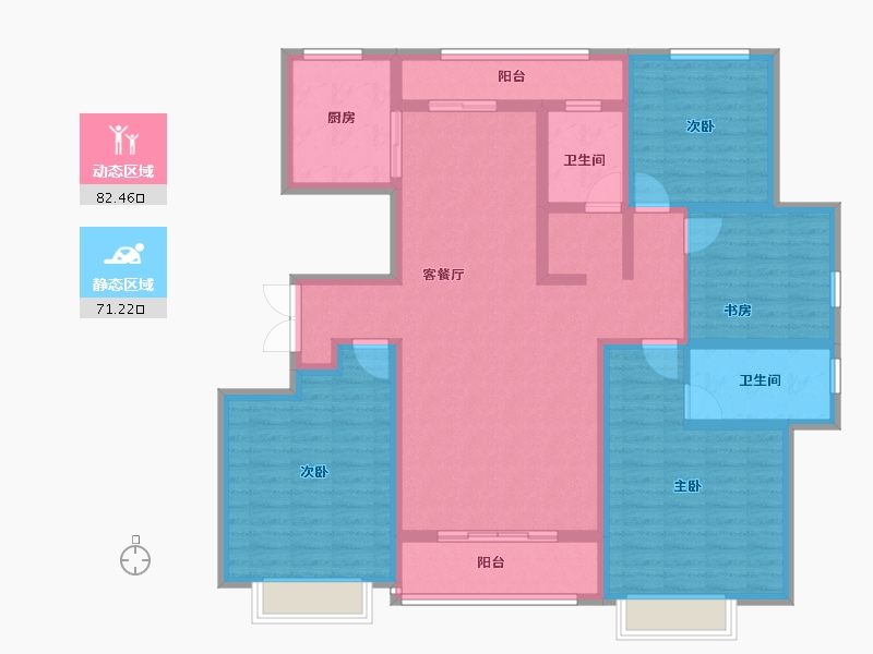 山东省-滨州市-莲池水岸·怡馨苑-137.00-户型库-动静分区