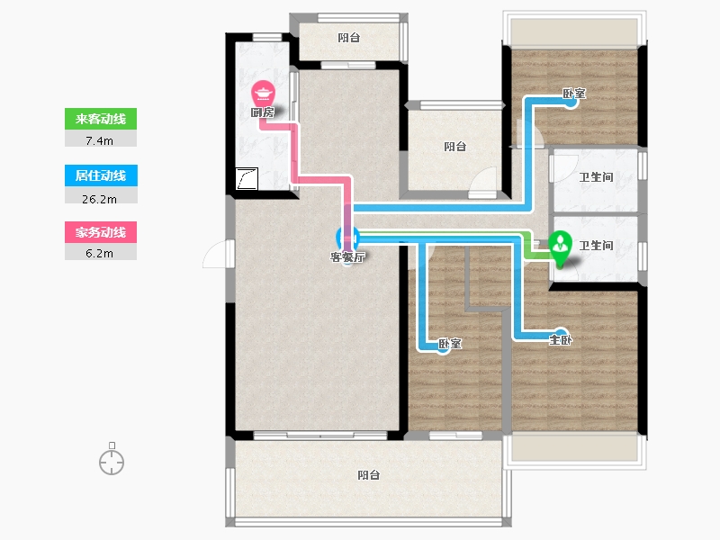 广东省-韶关市-碧桂园太阳城-128.37-户型库-动静线