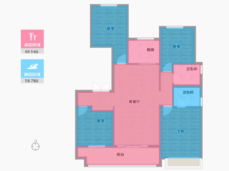 山东省-菏泽市-佳和桃李春风-112.80-户型库-动静分区