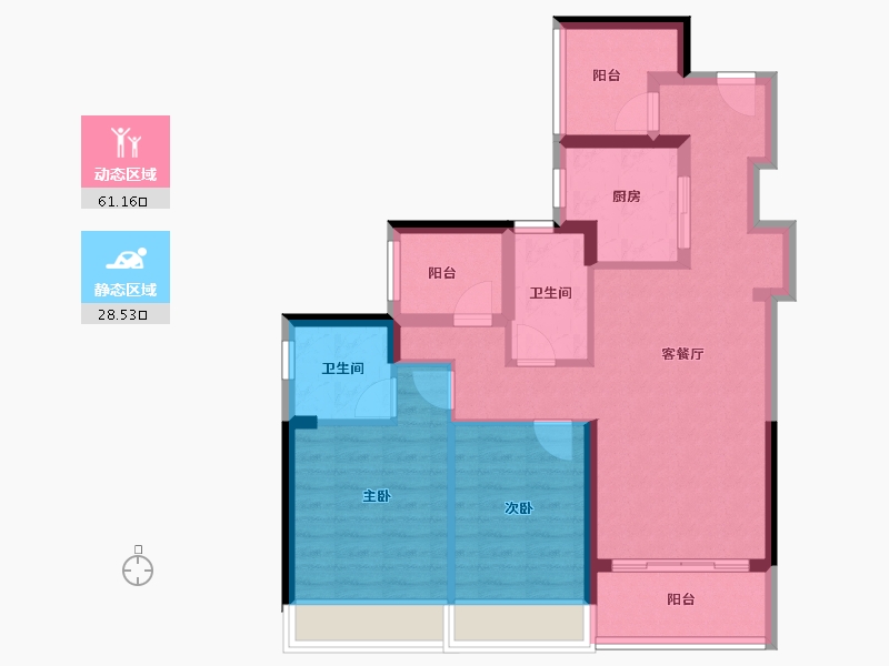 广东省-广州市-广州桂语汀澜-79.21-户型库-动静分区