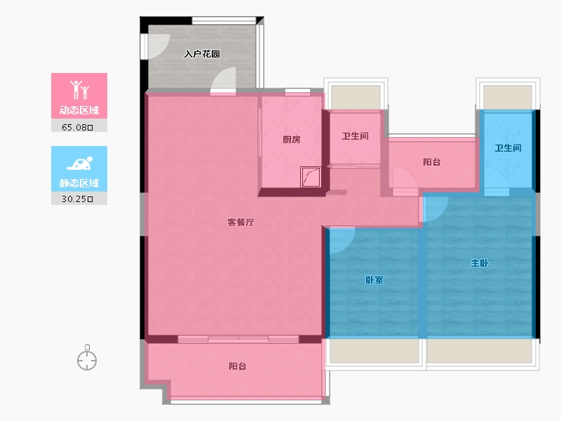 广东省-韶关市-碧桂园太阳城-91.51-户型库-动静分区