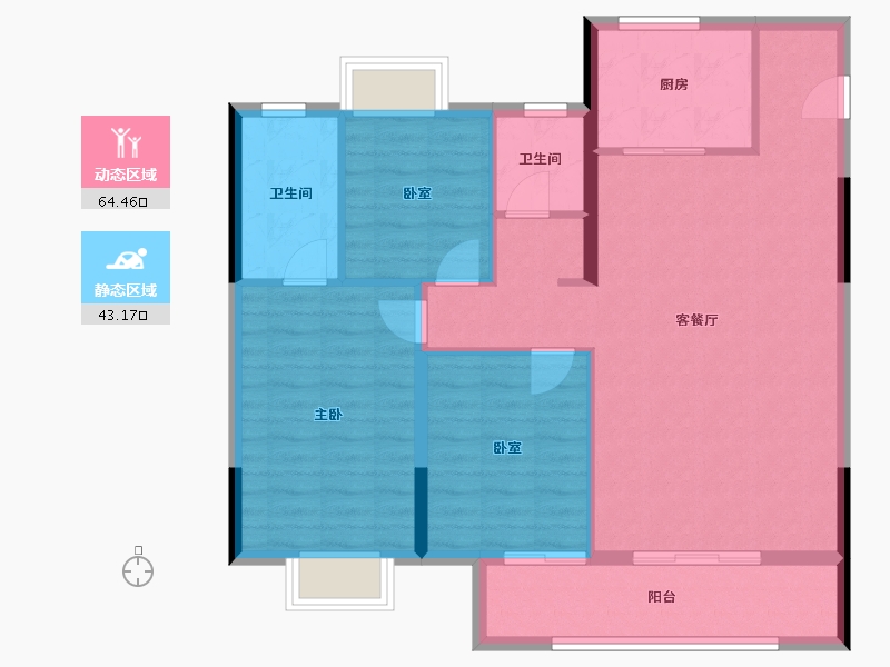 江西省-吉安市-红星九颂时代城-97.86-户型库-动静分区