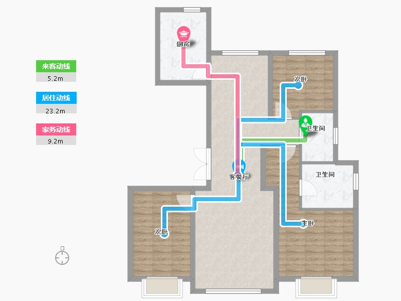 河北省-秦皇岛市-中冶德贤华府-98.40-户型库-动静线