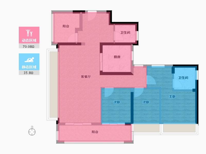 广东省-广州市-广州桂语汀澜-94.40-户型库-动静分区