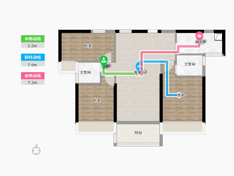 广东省-韶关市-碧桂园太阳城-81.78-户型库-动静线