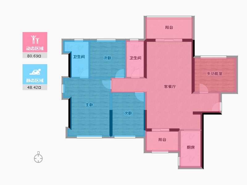 广东省-湛江市-荣基尚学花园-115.95-户型库-动静分区