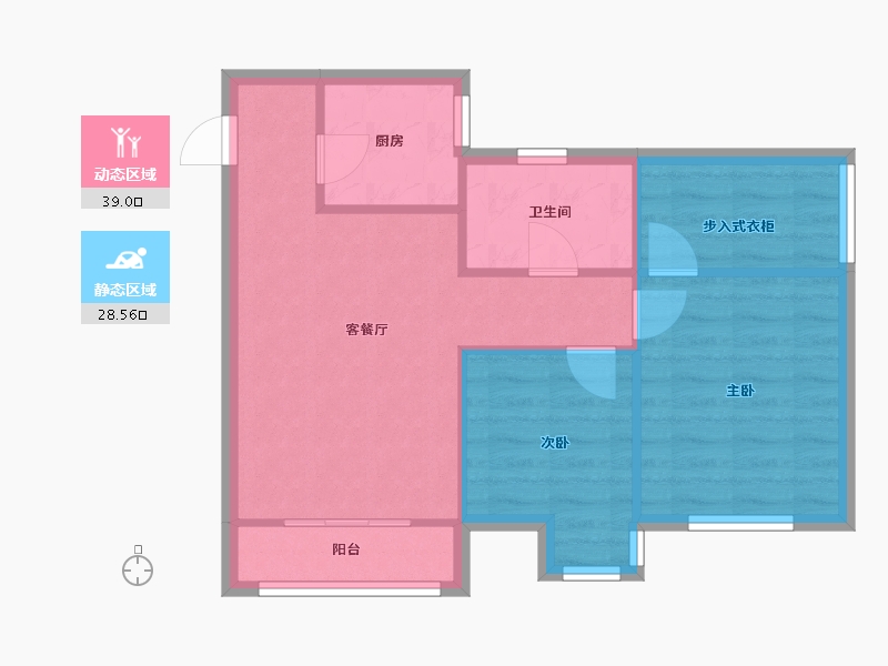 四川省-成都市-橡树湾-58.30-户型库-动静分区