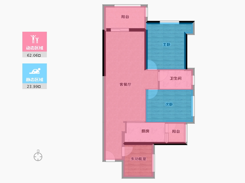 广东省-湛江市-荣基尚学花园-76.77-户型库-动静分区