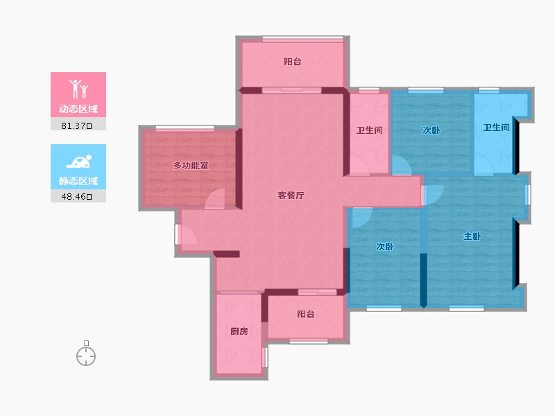 广东省-湛江市-荣基尚学花园-116.59-户型库-动静分区