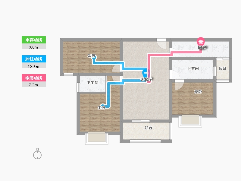 河南省-漯河市-坤恒·金色年华-90.40-户型库-动静线