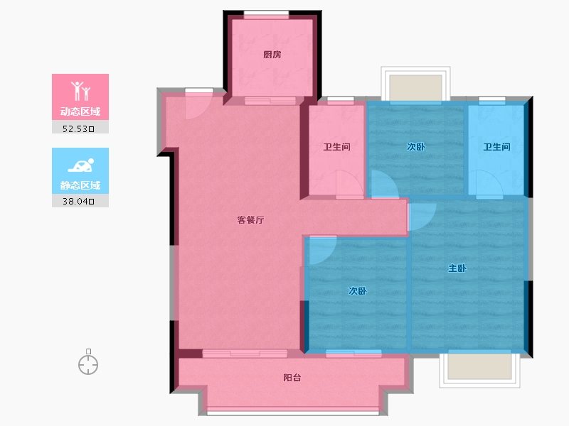 福建省-南平市-建发·叁里云庐-81.67-户型库-动静分区