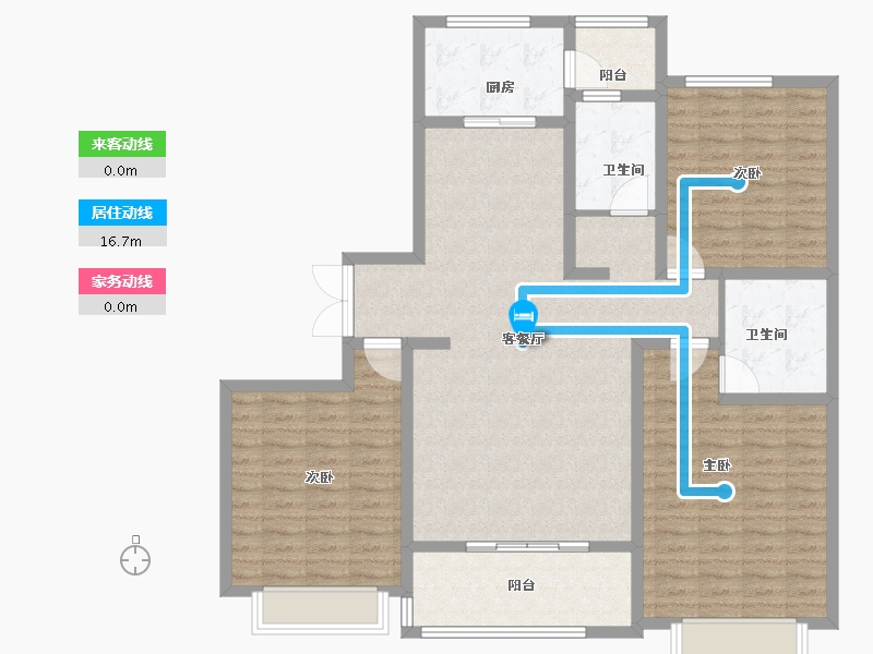 山东省-滨州市-莲池水岸·怡馨苑-128.30-户型库-动静线