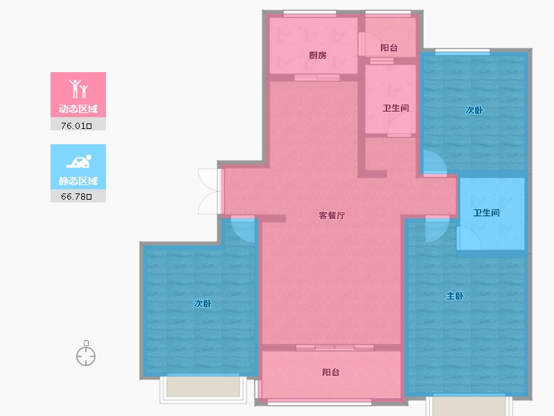 山东省-滨州市-莲池水岸·怡馨苑-128.30-户型库-动静分区