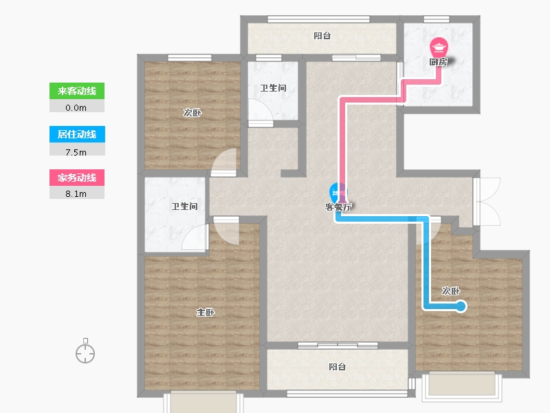 山东省-滨州市-莲池水岸·怡馨苑-128.51-户型库-动静线