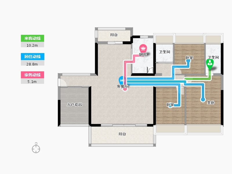 广东省-韶关市-碧桂园太阳城-130.01-户型库-动静线