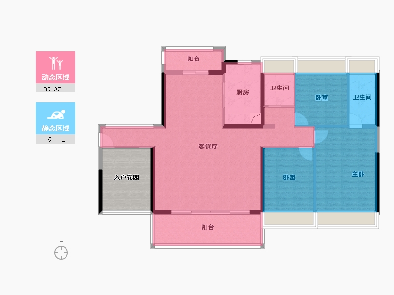 广东省-韶关市-碧桂园太阳城-130.01-户型库-动静分区