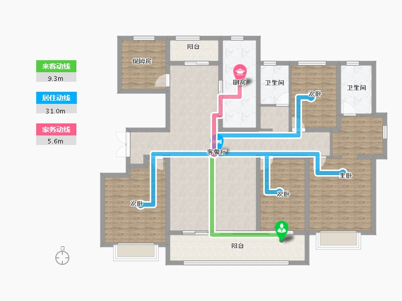 山东省-滨州市-莲池水岸·怡馨苑-160.70-户型库-动静线