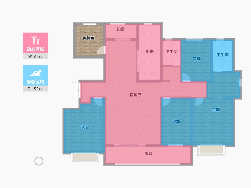 山东省-滨州市-莲池水岸·怡馨苑-160.70-户型库-动静分区