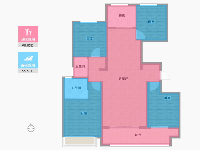 山东省-菏泽市-佳和桃李春风-112.00-户型库-动静分区