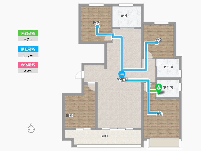 山东省-菏泽市-佳和桃李春风-113.60-户型库-动静线