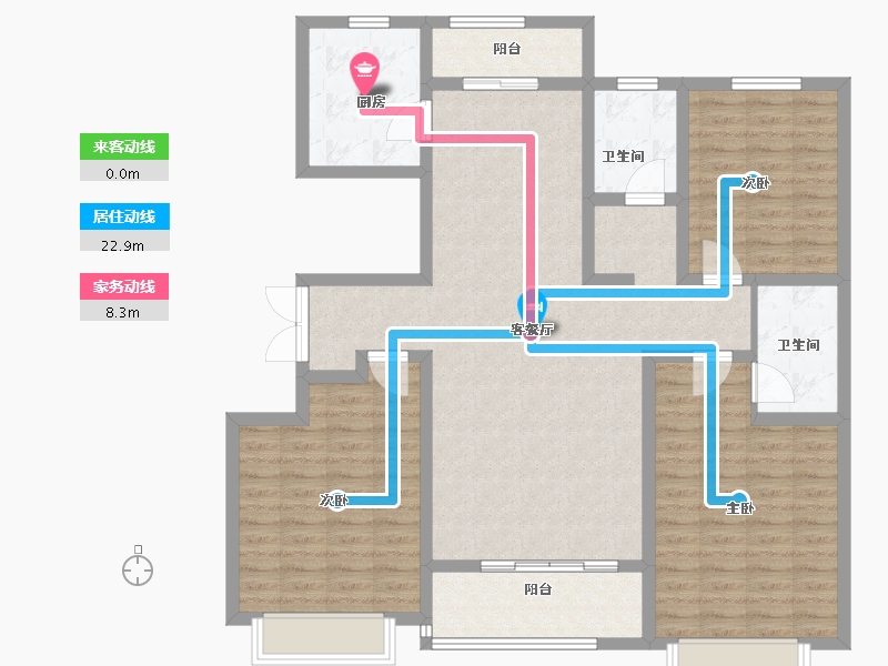 山东省-滨州市-莲池水岸·怡馨苑-122.00-户型库-动静线