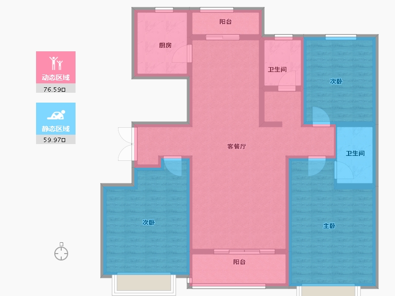 山东省-滨州市-莲池水岸·怡馨苑-122.00-户型库-动静分区